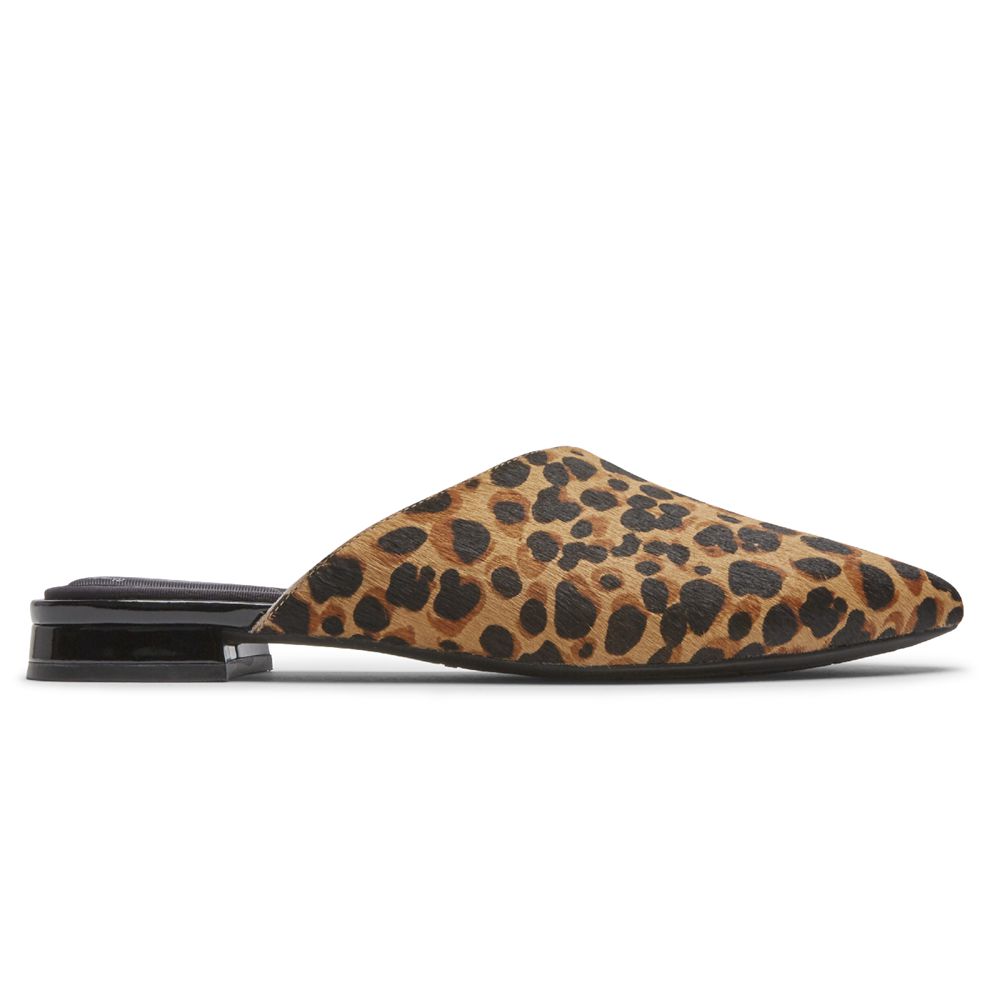 Șlapi Rockport Dama Total Motion Zuly Asymmetrical Mule Leopard - Romania 8516-ATCDJ